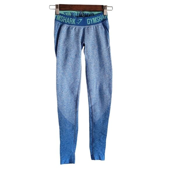 GYMSHARK flex Blue Legging Low Rise Athletic Full Length Legging - Picture 2 of 9